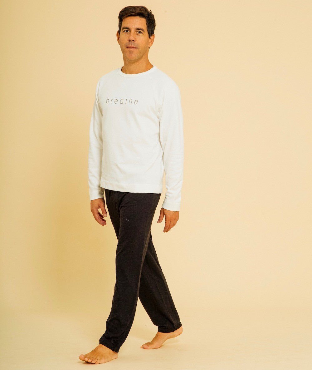 CEYLAN - Sweat en coton bio - Blanc - Yoga Searcher