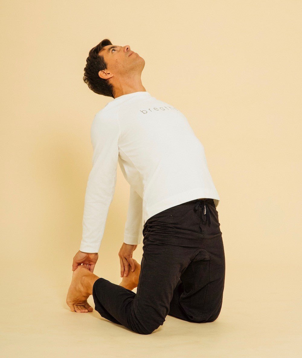 CEYLAN - Sweat en coton bio - Blanc - Yoga Searcher