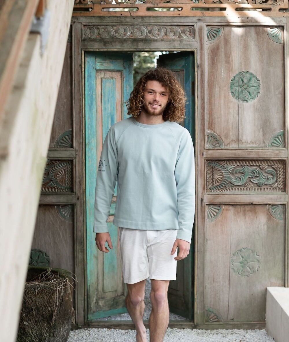 CEYLAN - Sweat en coton bio - Skyblue - Yoga Searcher