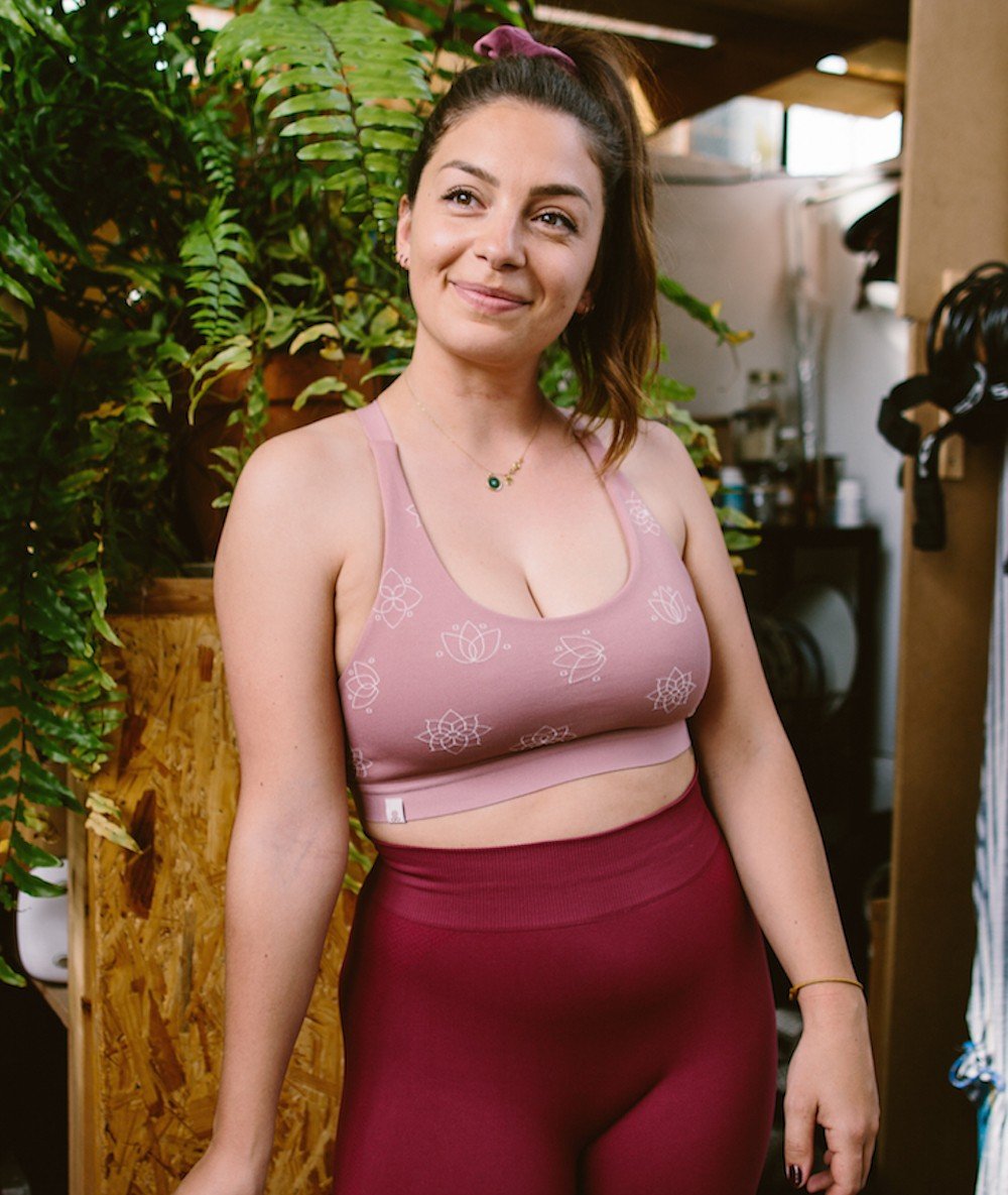 CHAKORA - Brassière en fibres recyclées - Ash - Rose - Yoga Searcher