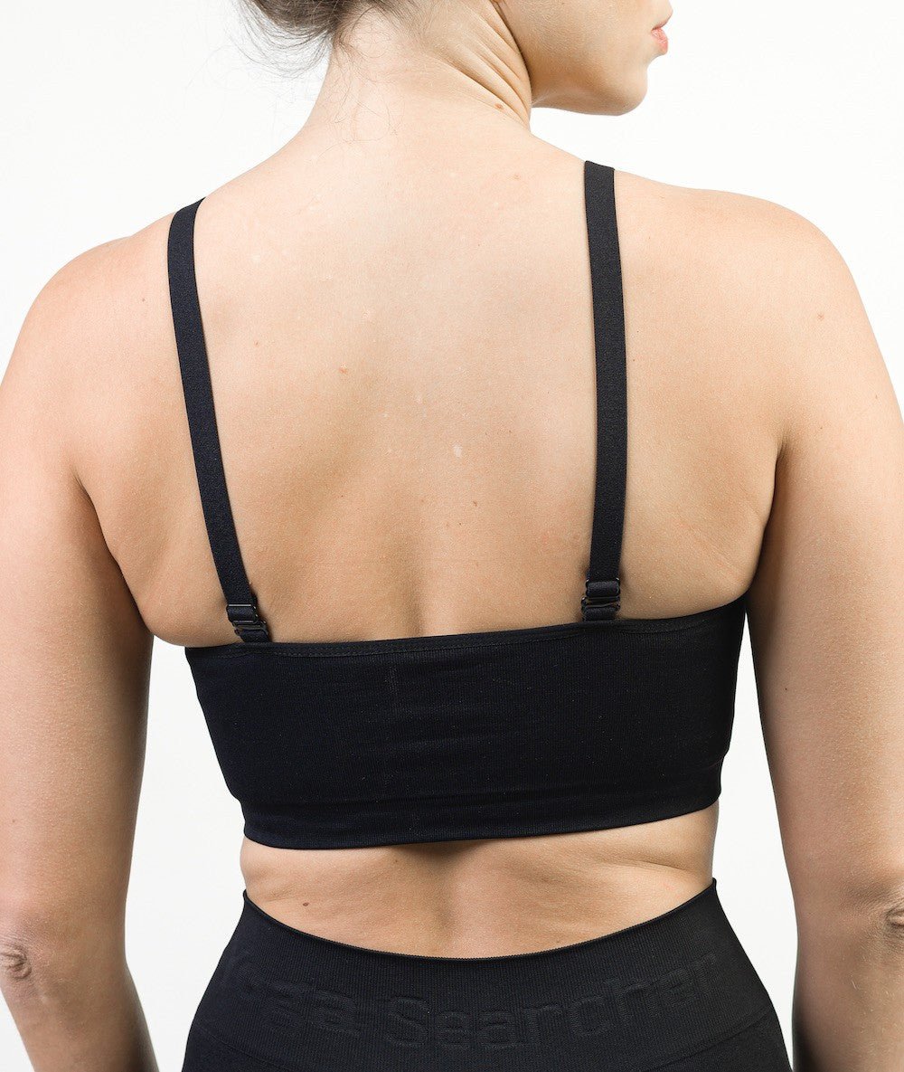 KORBA - Brassière en fibres recyclées - Noir - Yoga Searcher
