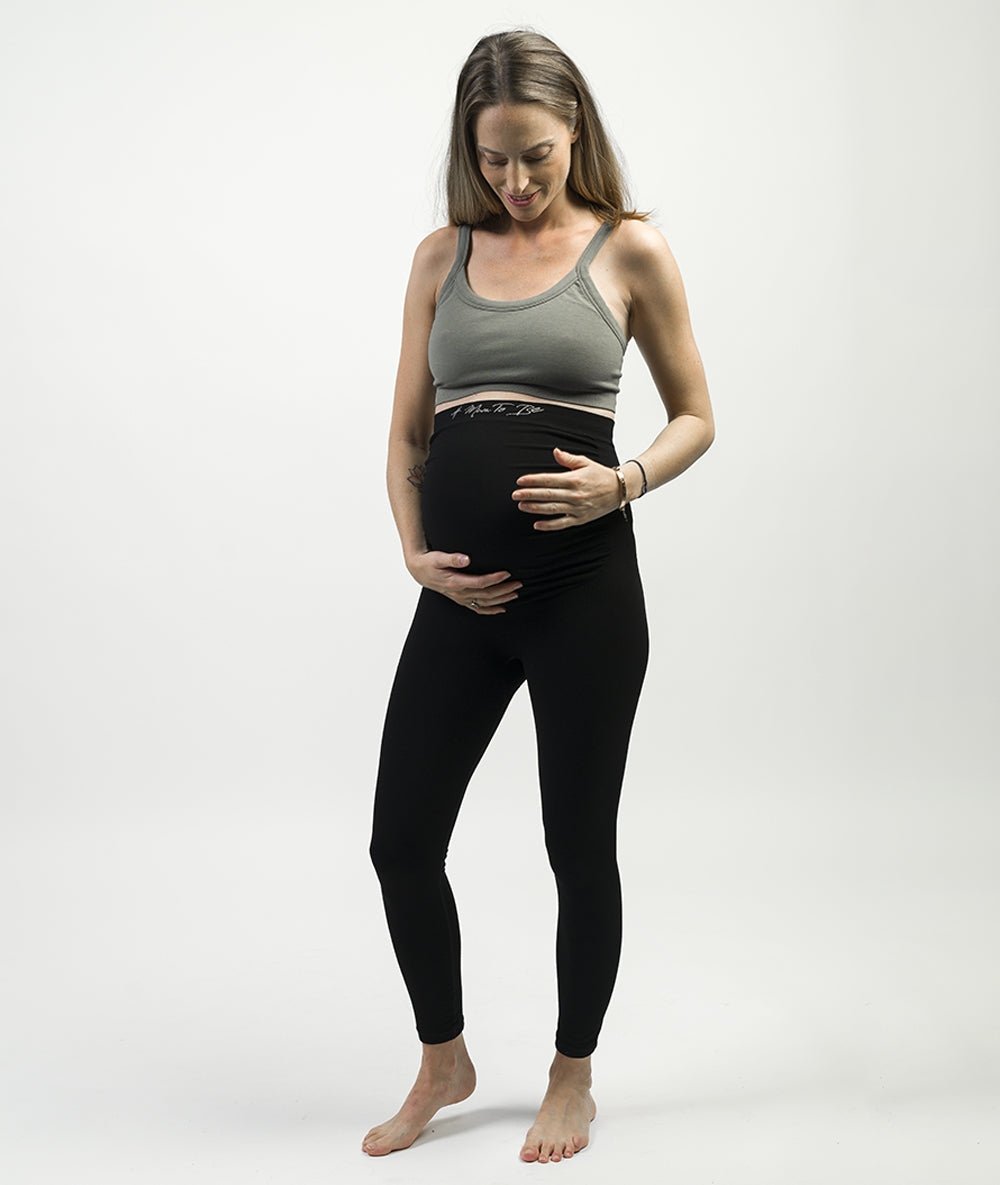 MATA - Legging de grossesse - Noir - Yoga Searcher