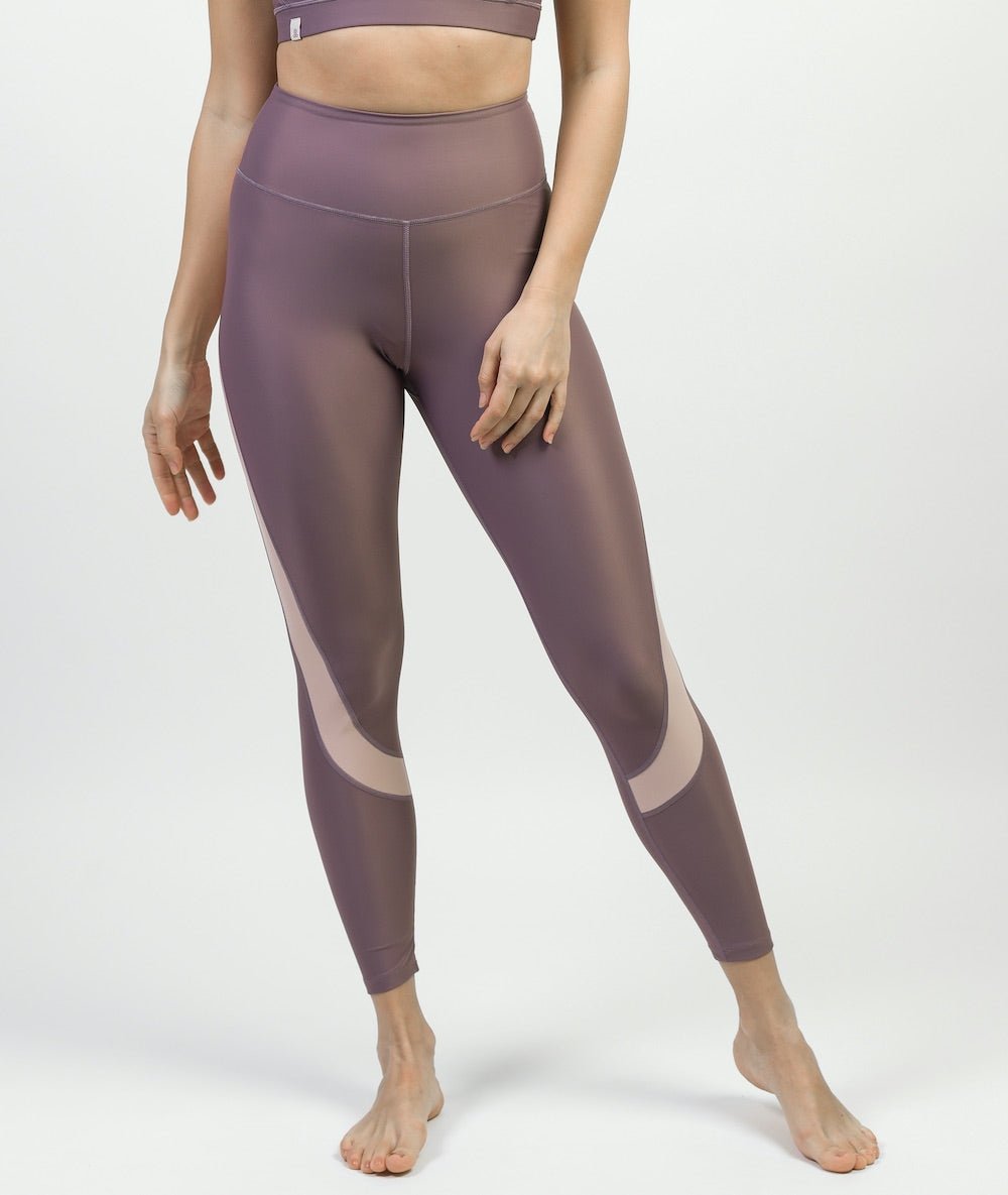 CHATURANGA - Legging en fibres recyclées - Mauve - Yoga Searcher