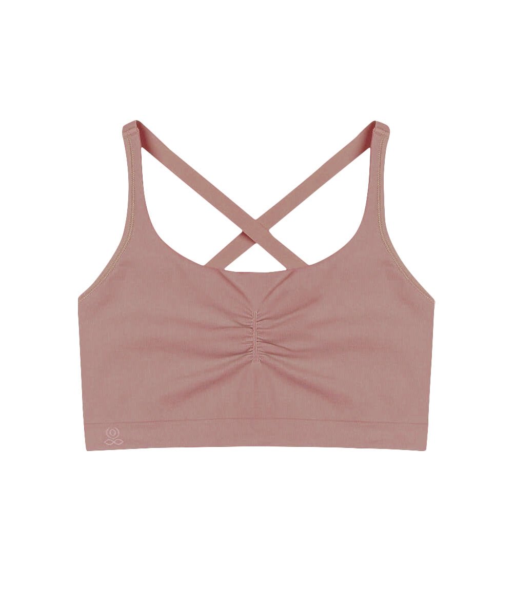 KORBA - Brassière en fibres recyclées - Ash - Rose - Yoga Searcher