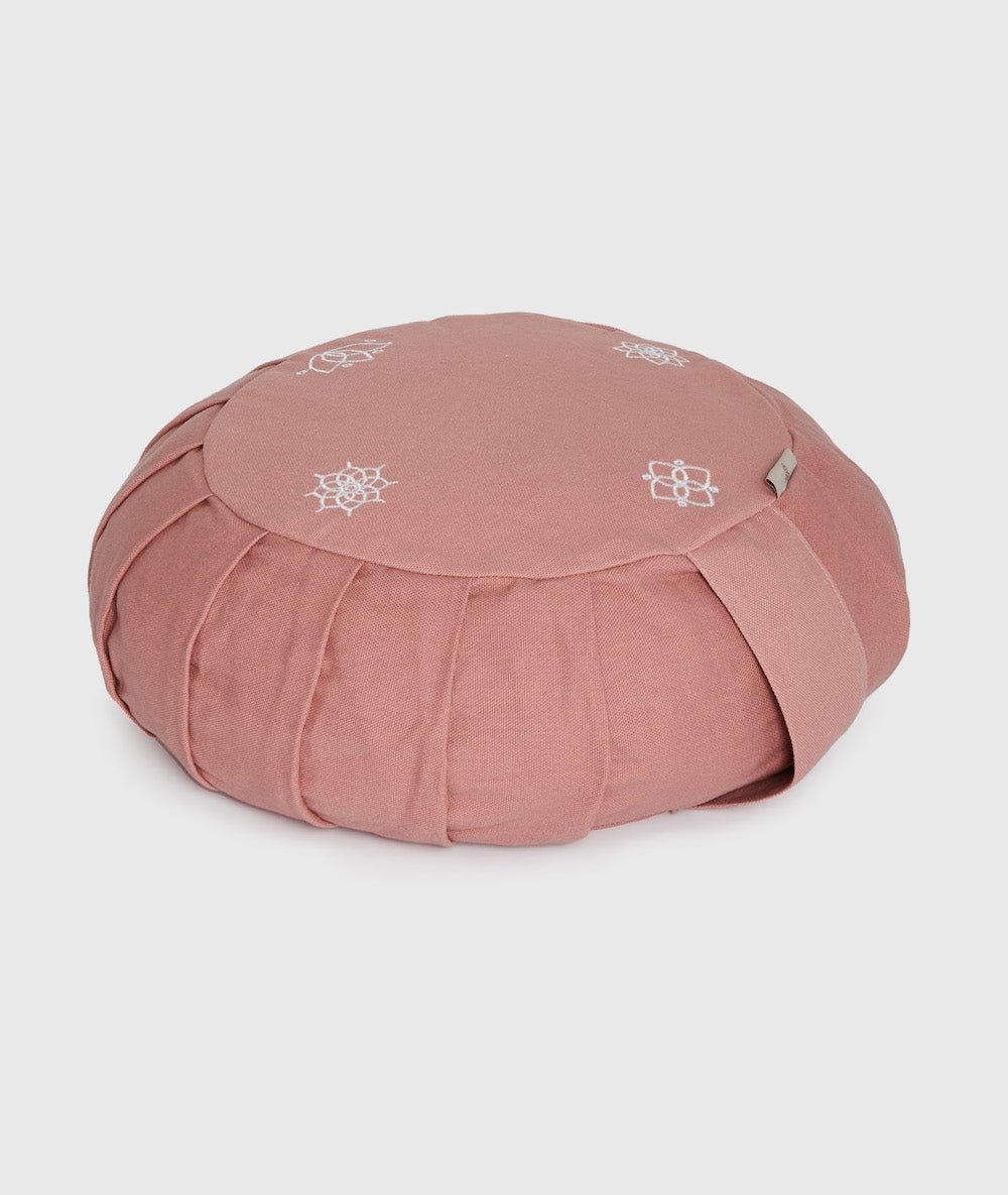 Zafu de méditation - coton bio - Ash rose - Yoga Searcher