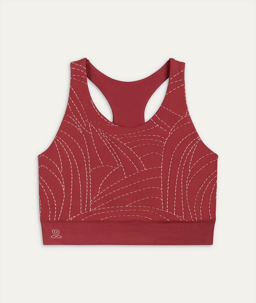 BARSHI - Brassière en fibres recyclées - Rouge - Yoga Searcher