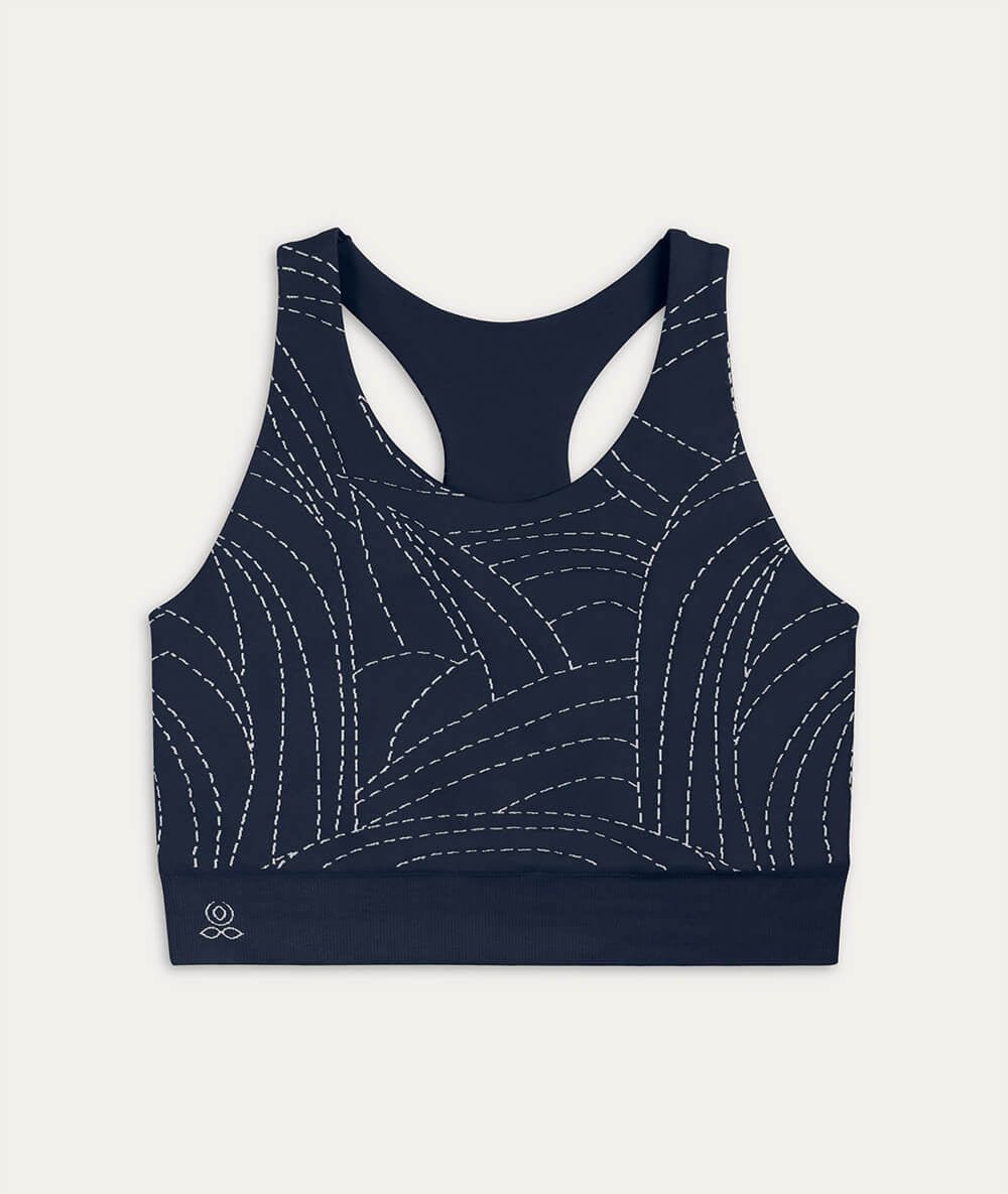 BARSHI - Brassière en fibres recyclées - Navy - Yoga Searcher