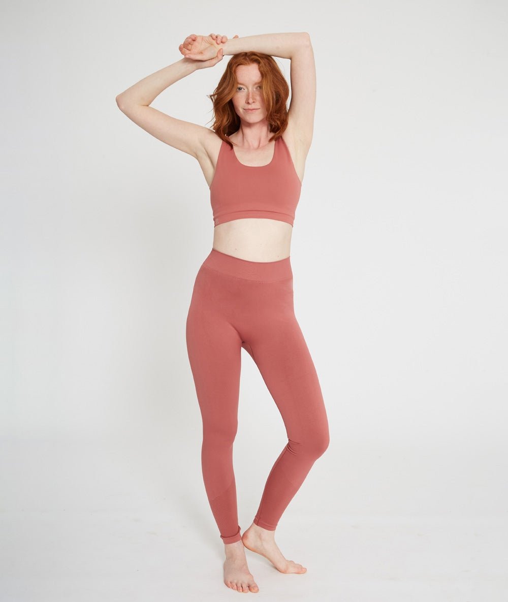 LINI - Legging en fibres recyclées - Terracotta- Yoga Searcher