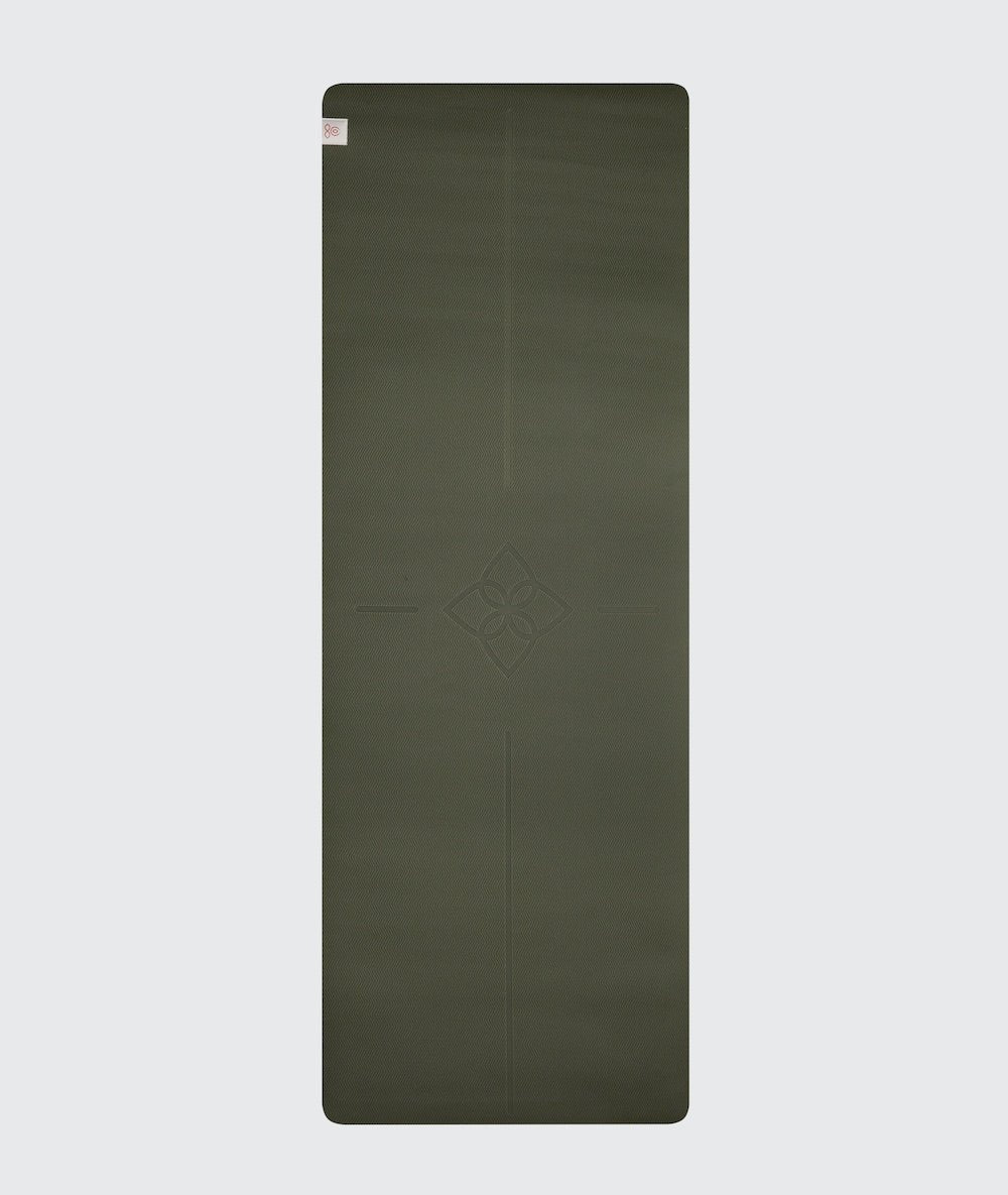 Alignement - 5mm - Tapis pour Yoga - Kaki - Yoga Searcher