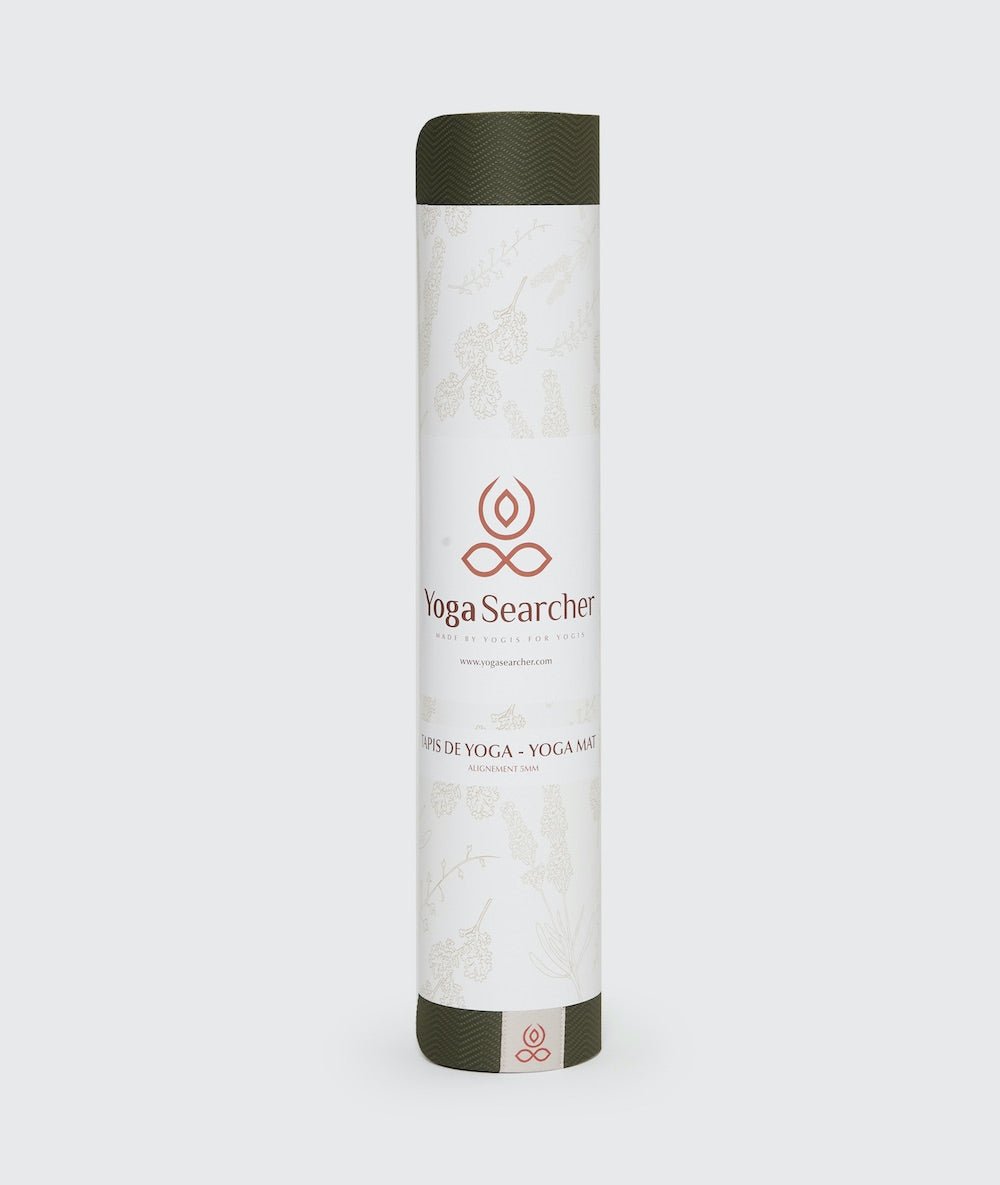 Alignement - 5mm - Tapis pour Yoga - Kaki - Yoga Searcher