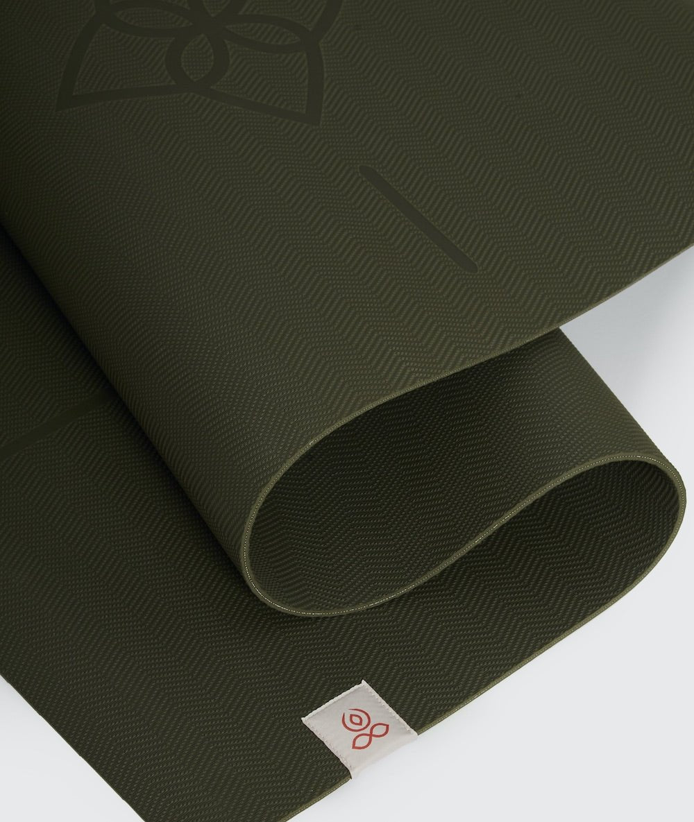 Alignement - 5mm - Tapis pour Yoga - Kaki - Yoga Searcher