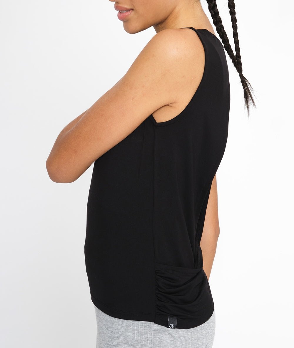 YAMA - Débardeur en lyocell - Noir - Yoga Searcher