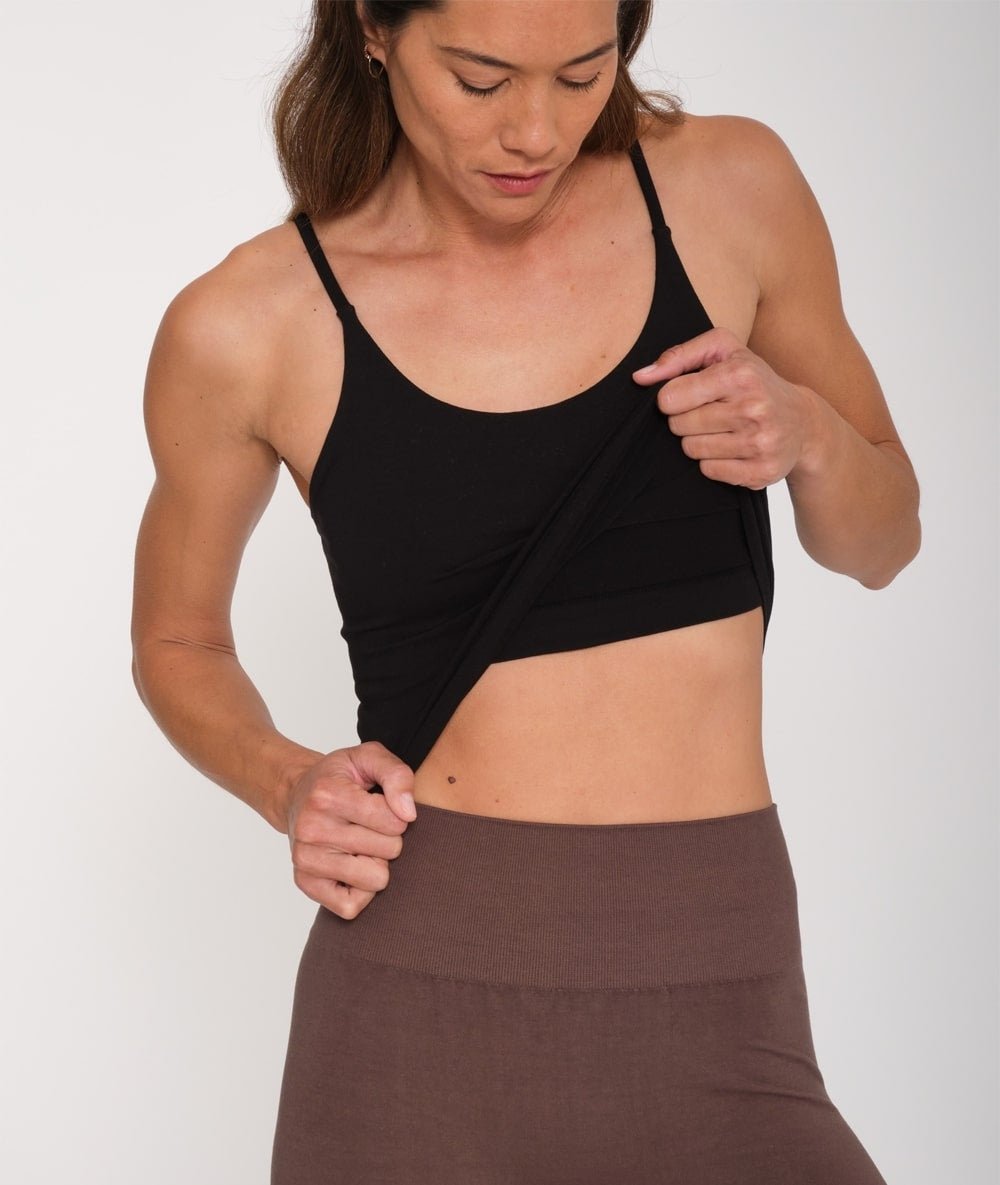 GAGA - débardeur brassière intégrée - Noir - Yoga Searcher