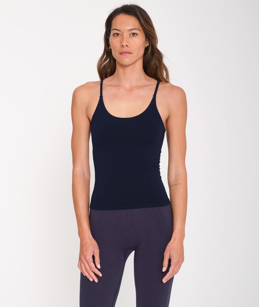 GAGA - débardeur brassière intégrée - Navy - Yoga Searcher