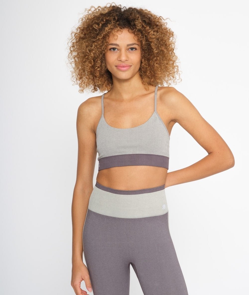 AGNI - Brassière en coton bio - Apricot - Yoga Searcher