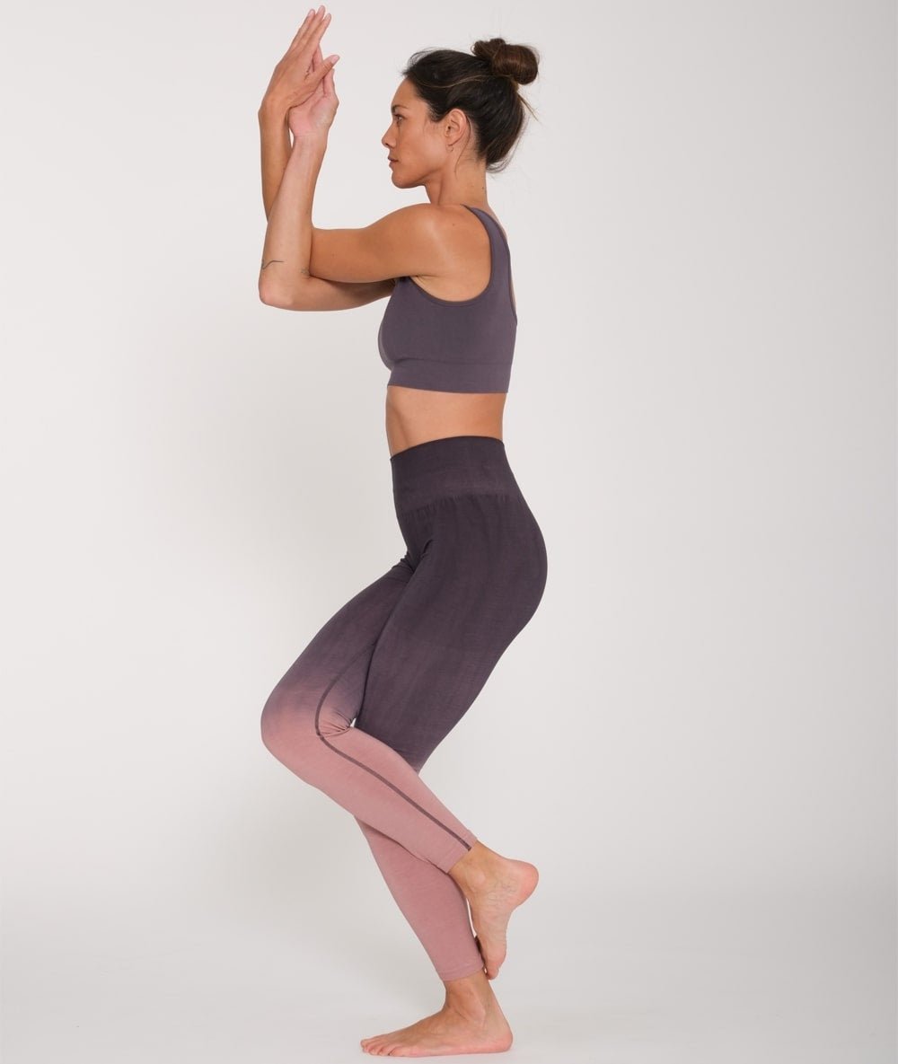 Raisi - legging dip dye en bambou - Noir - Yoga Searcher