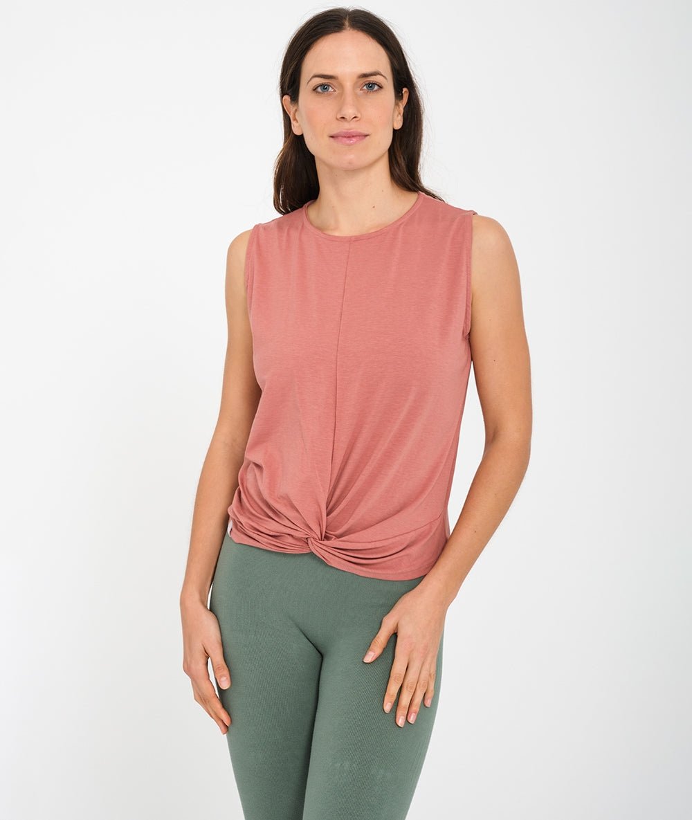 TWIST - Débardeur en Lyocell - Rose Foncé - Yoga Searcher