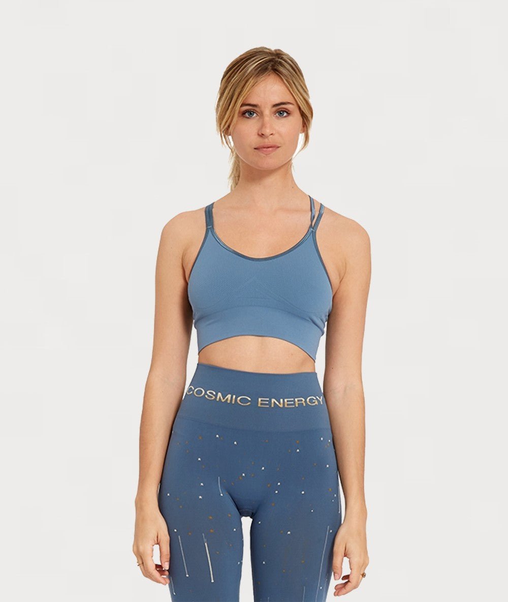 VINYASA - Brassière en fibres recyclées - Orage - Yoga Searcher