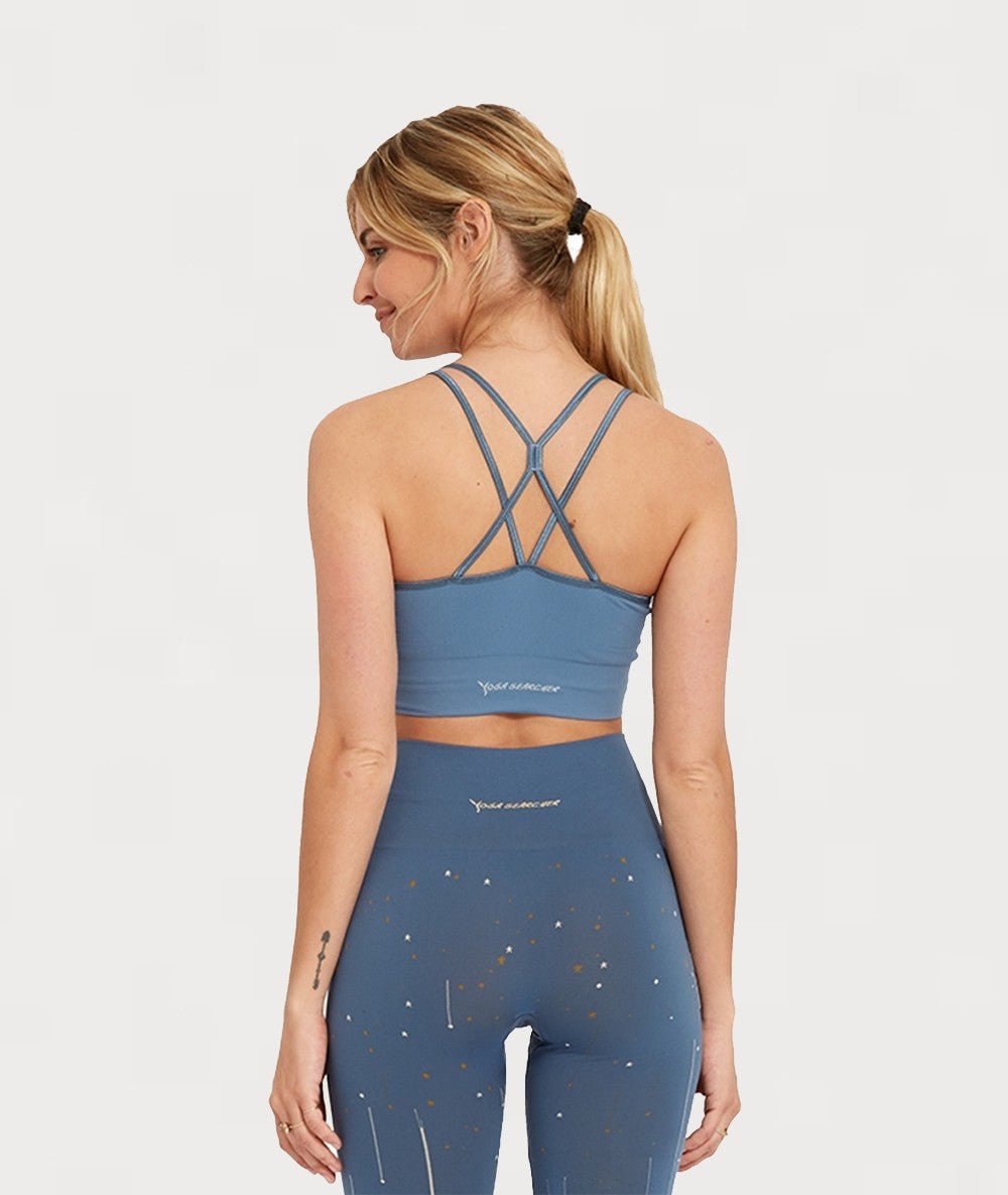 VINYASA - Brassière en fibres recyclées - Orage - Yoga Searcher