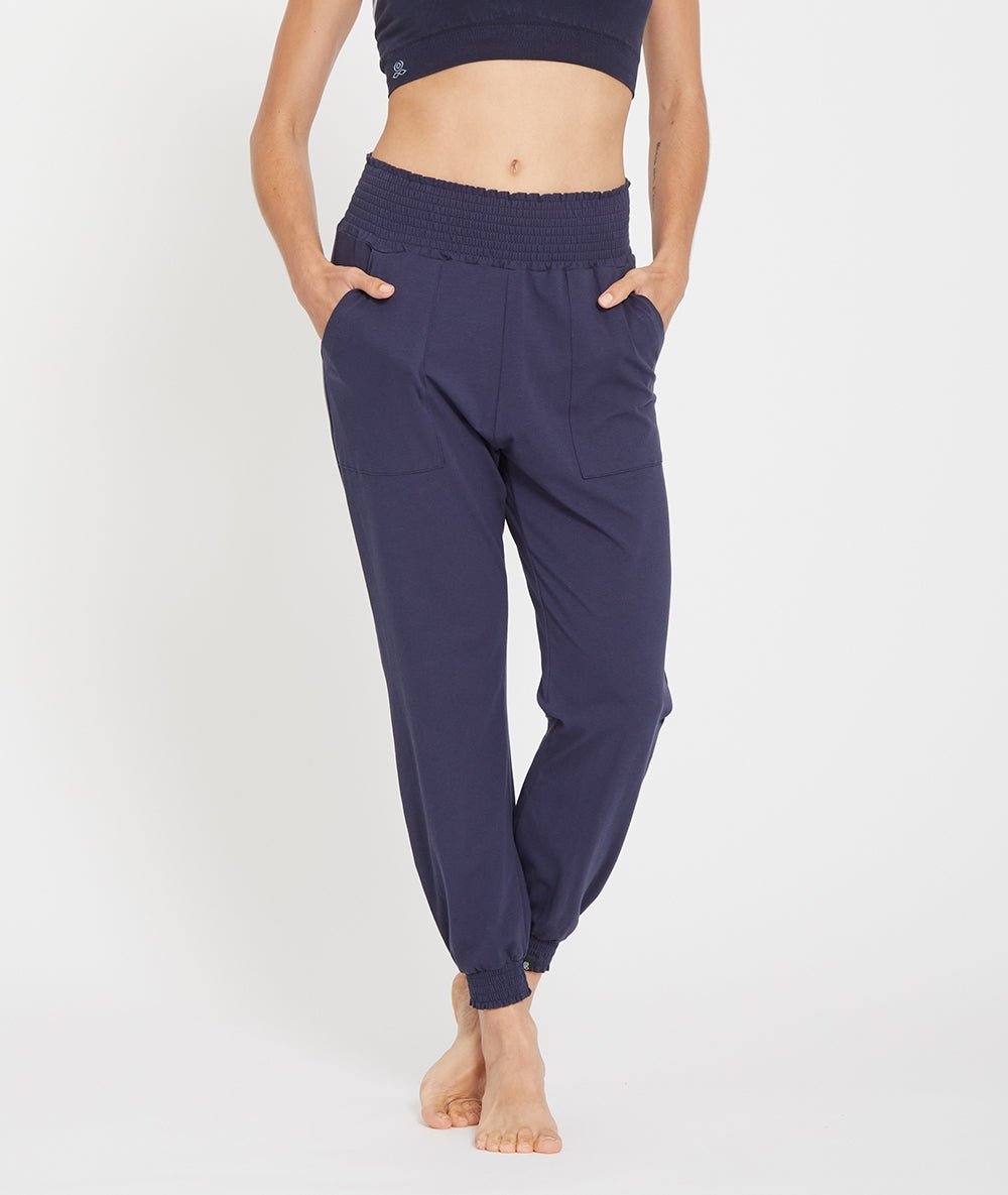 MORJIM - Pantalon fluide yoga - Navy - Yoga Searcher