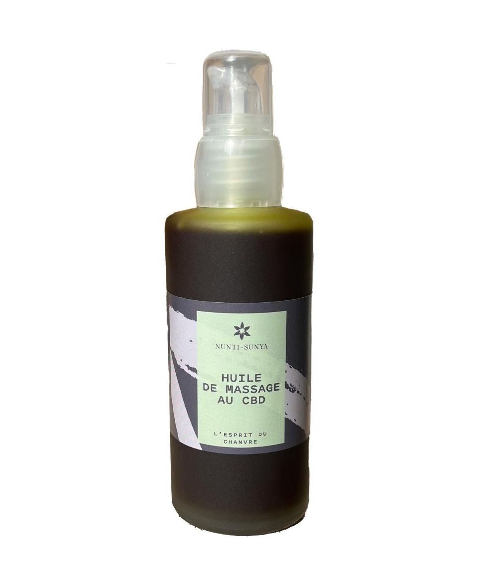 Huile de massage au CBD et aux HE (100ml) - Yoga Searcher