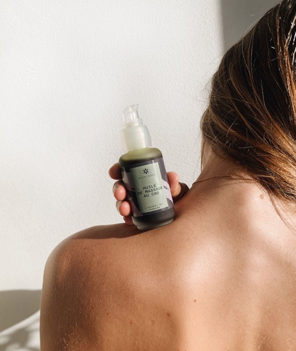 Huile de massage au CBD et aux HE (50ml) - Yoga Searcher