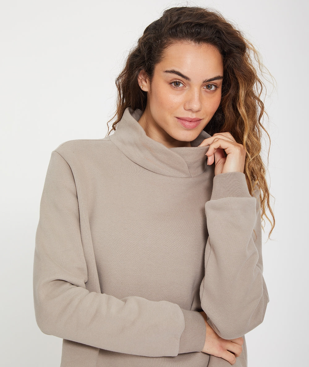 BIOBOTHI - Pull col montant en coton bio