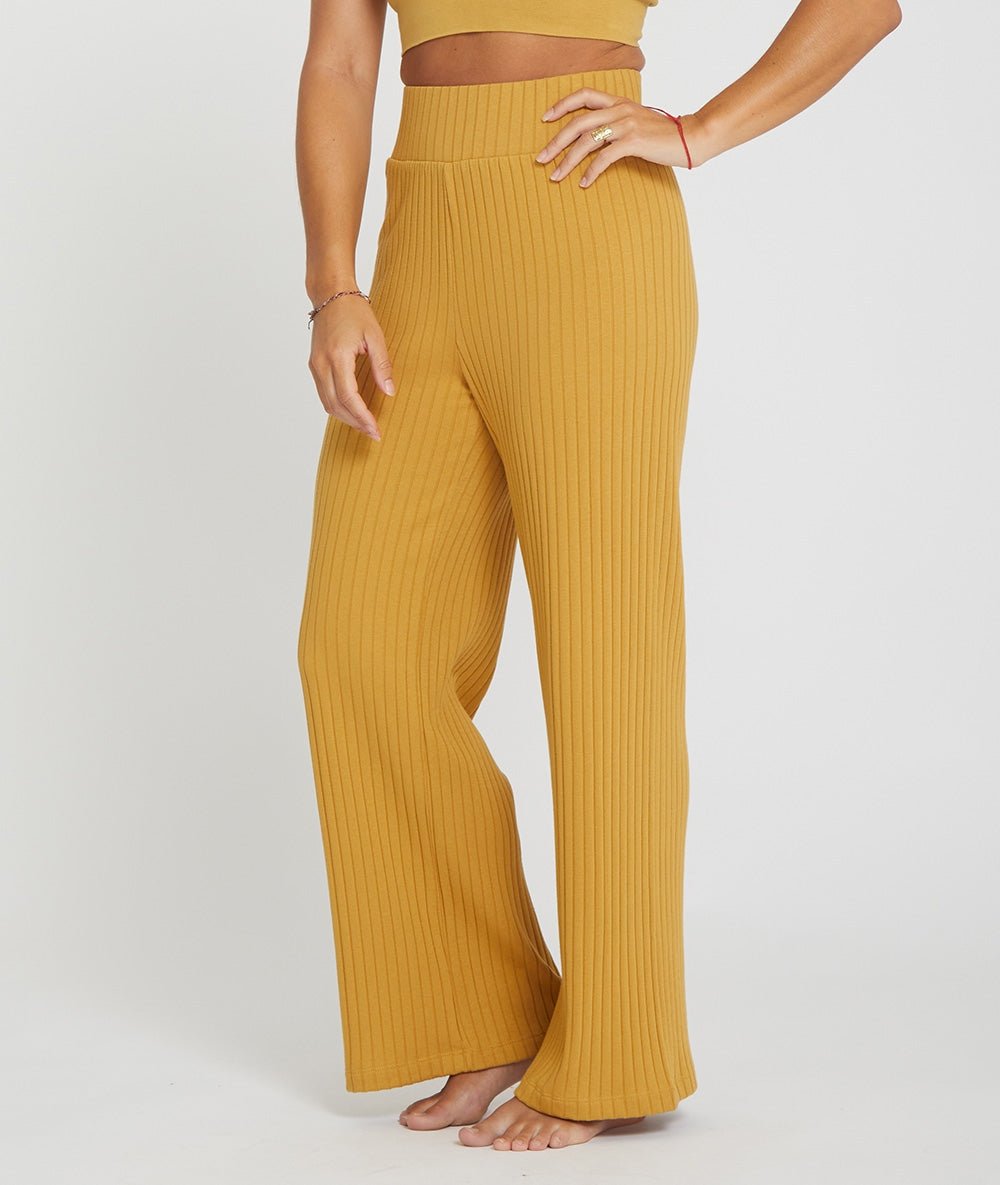 MATSYA - Pantalon large en coton - Curry - Yoga Searcher