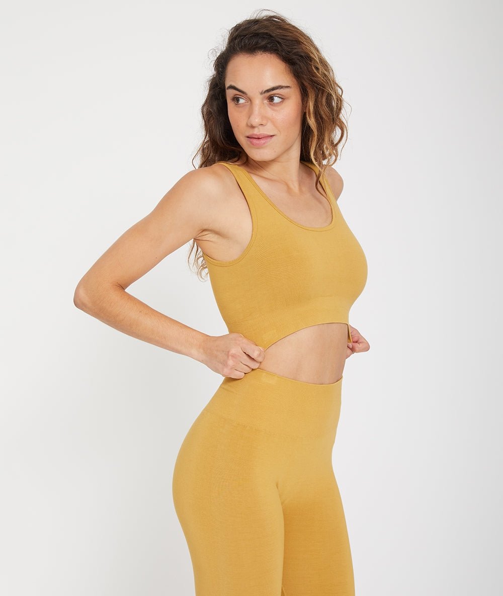 HADU - Brassière en bambou - Curry - Yoga Searcher