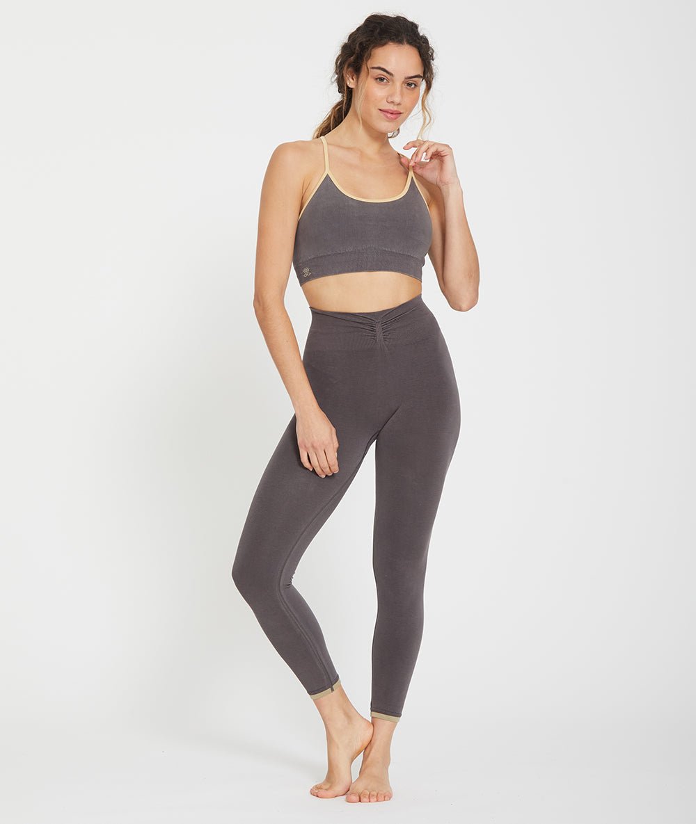 CHENDA - Legging en lyocell - Gris - Yoga Searcher