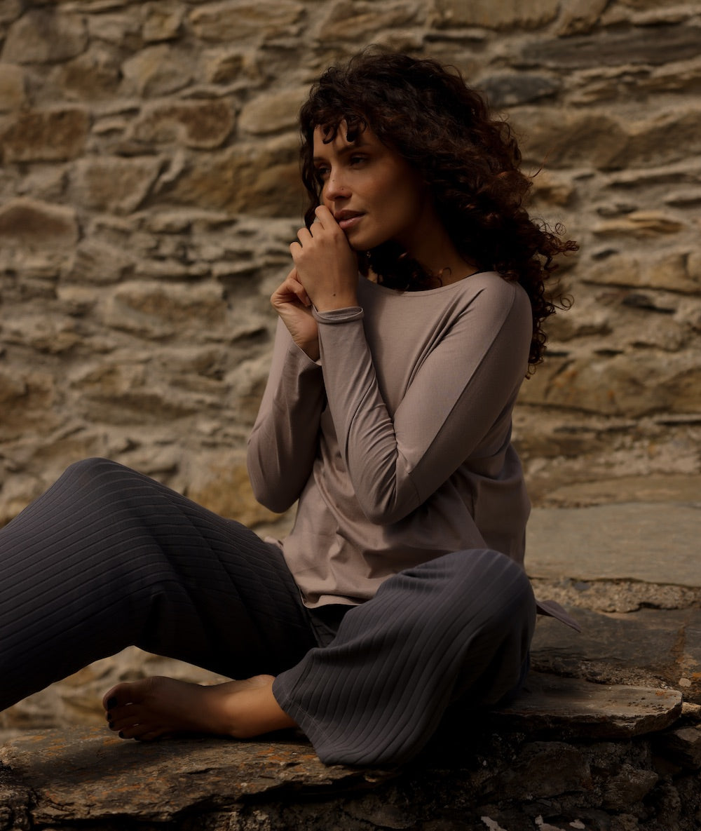 MATSYA - Pantalon large en coton