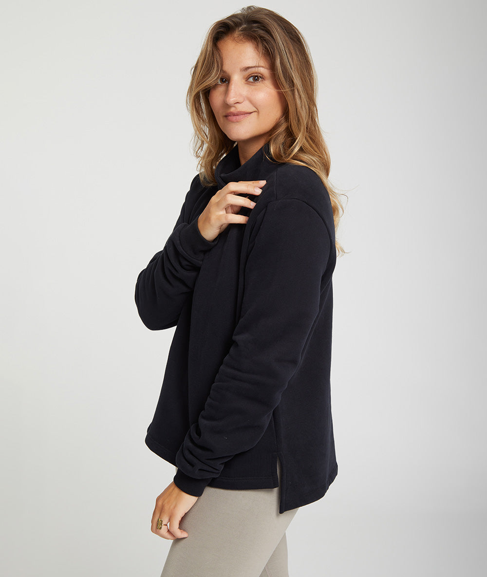 BIOBOTHI - Pull col montant en coton bio