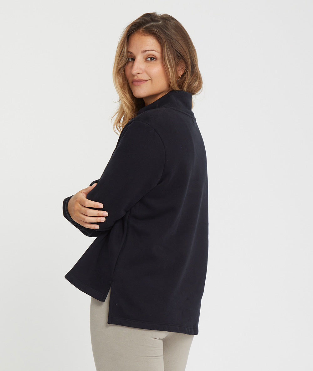 BIOBOTHI - Pull col montant en coton bio
