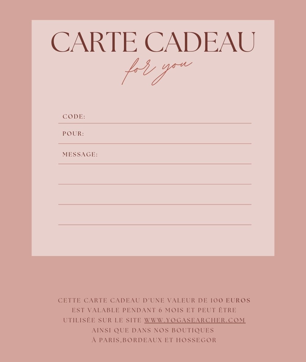 Carte cadeau 100 E - Yoga Searcher