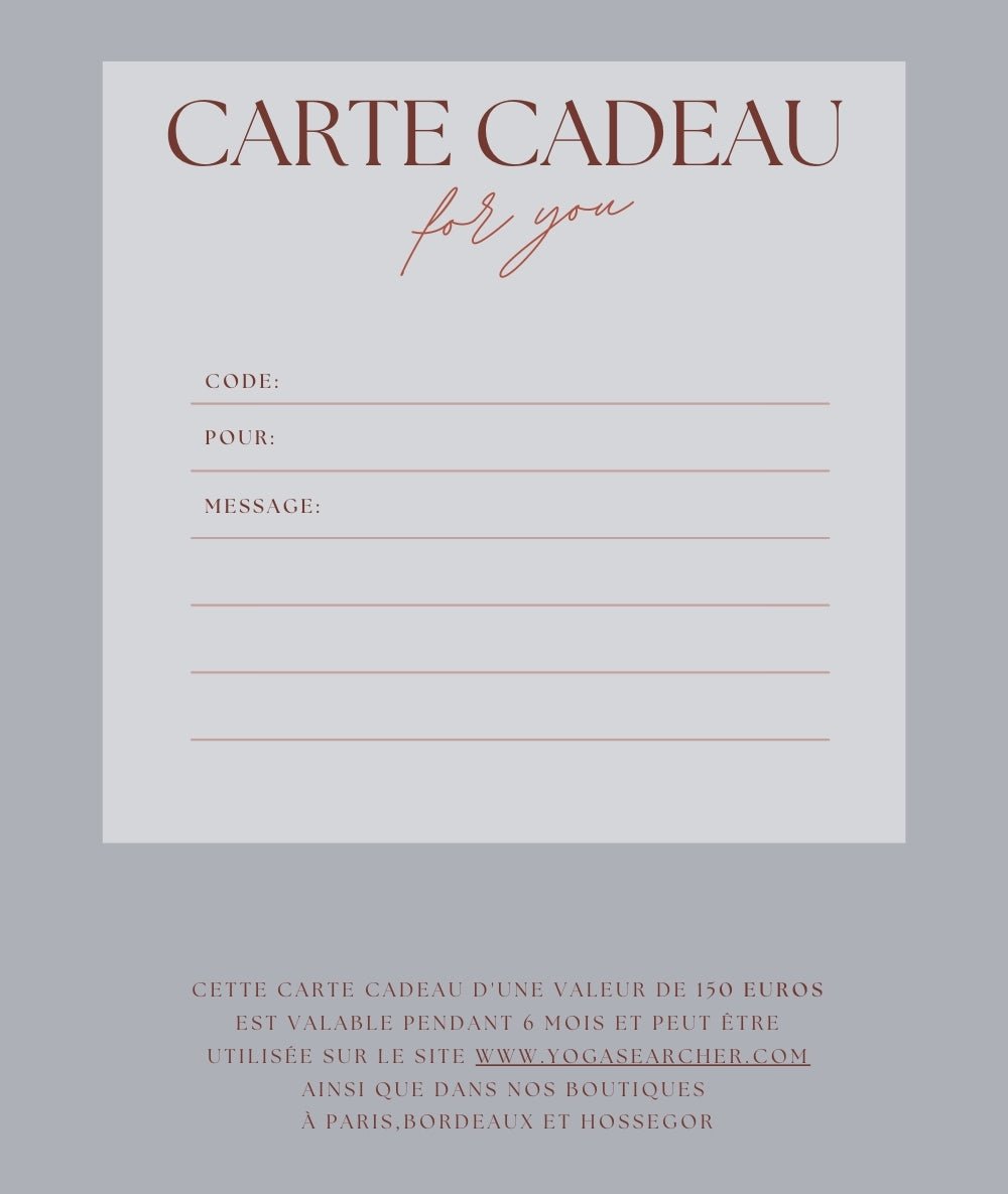 Carte cadeau 150E - Yoga Searcher