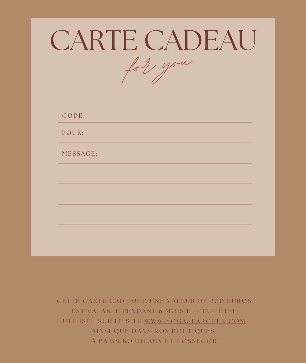 Carte cadeau 200E - Yoga Searcher