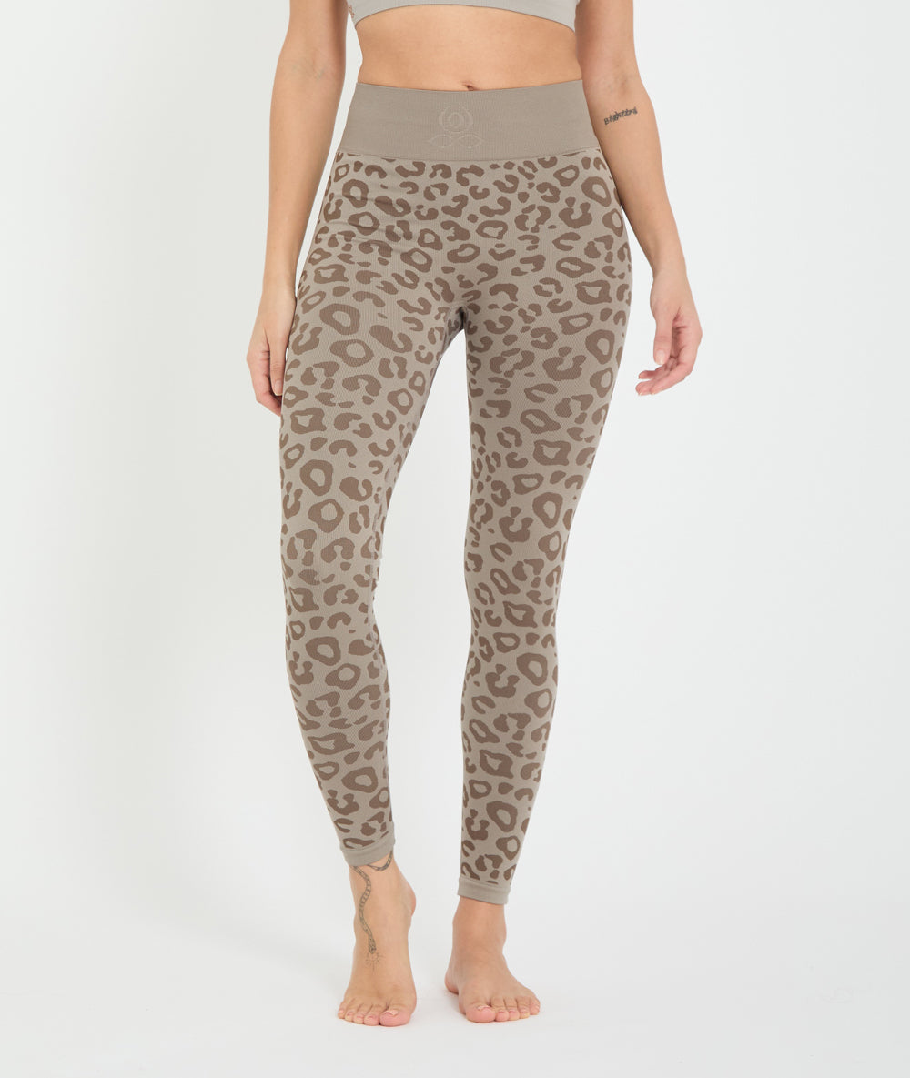 BIDAI - Legging jacquard léopard