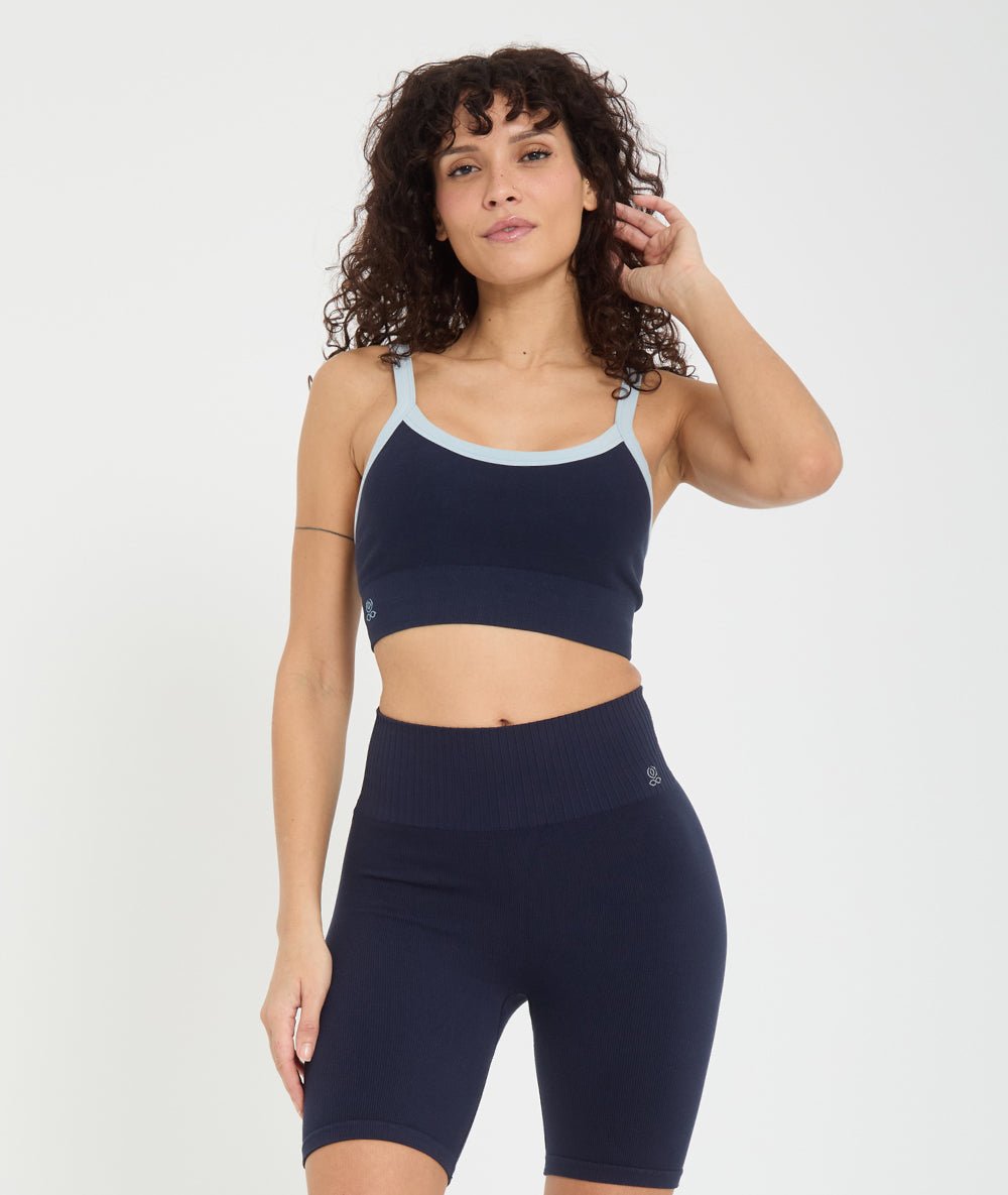 ADITI - Brassière en coton - Navy - Yoga Searcher