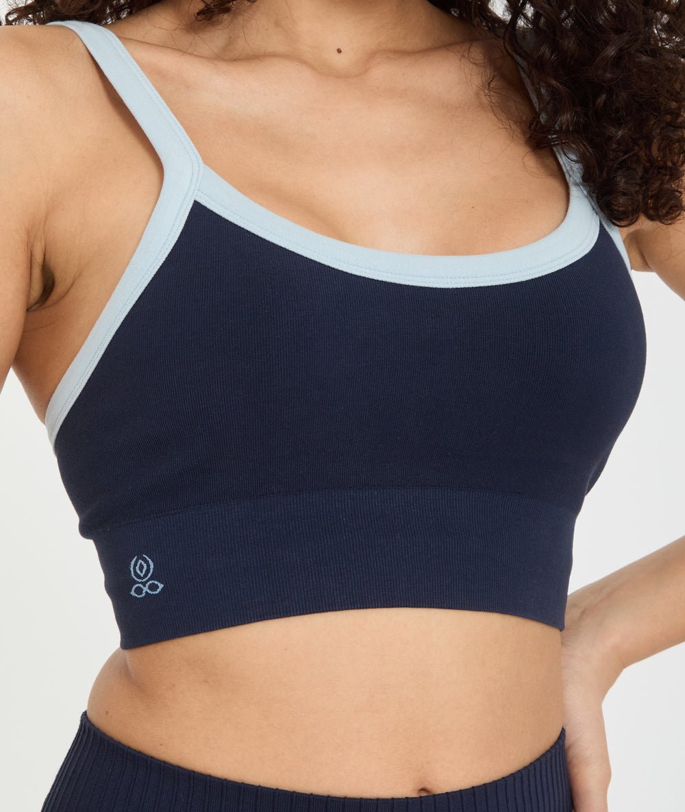 ADITI - Brassière en coton - Navy - Yoga Searcher