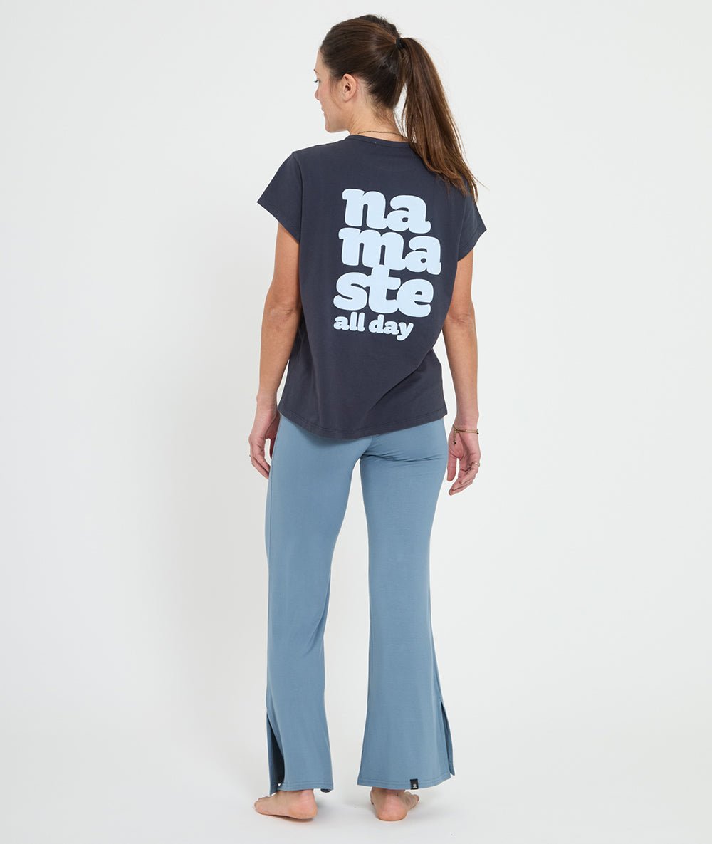 BIONAMA - T-shirt en coton bio - Navy - Yoga Searcher