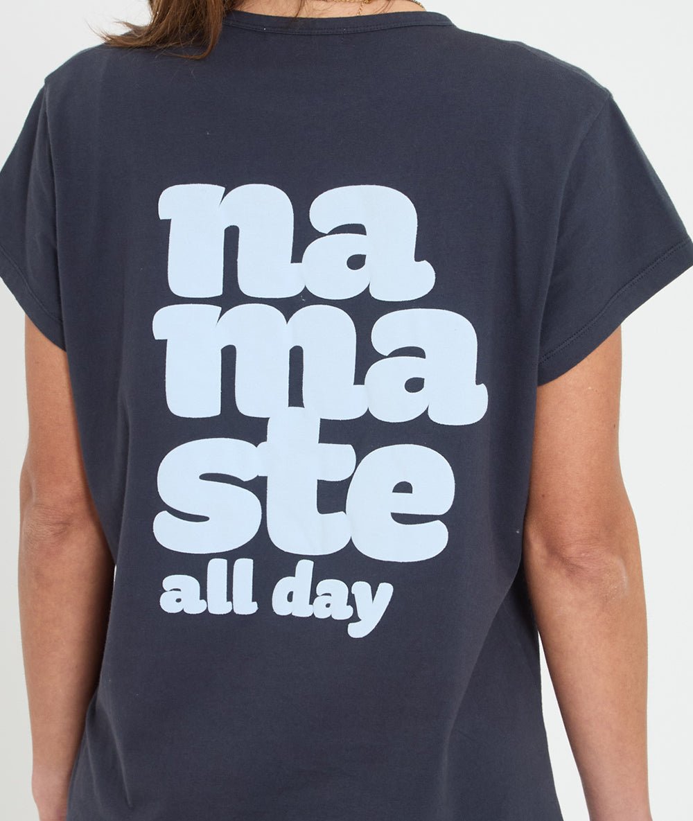 BIONAMA - T-shirt en coton bio - Navy - Yoga Searcher