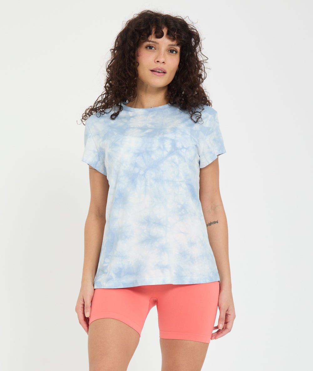 BIONAMA - T-shirt en coton bio - Skyblue - Yoga Searcher