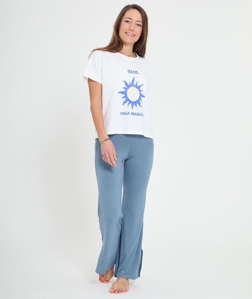 BIOYINYANG - T-shirt en coton - Rose Foncé - Yoga Searcher