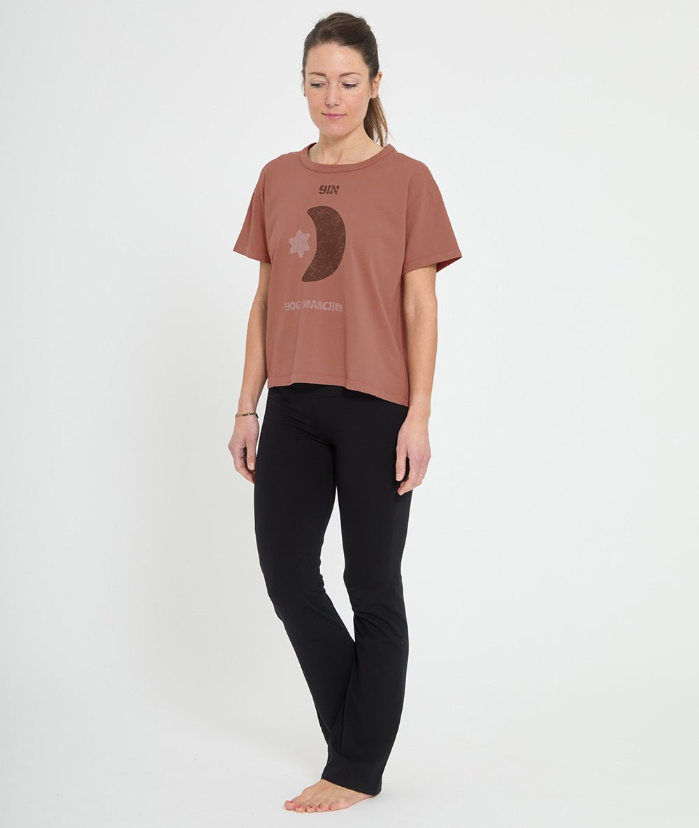 BIOYINYANG - T-shirt en coton - Rose Foncé - Yoga Searcher