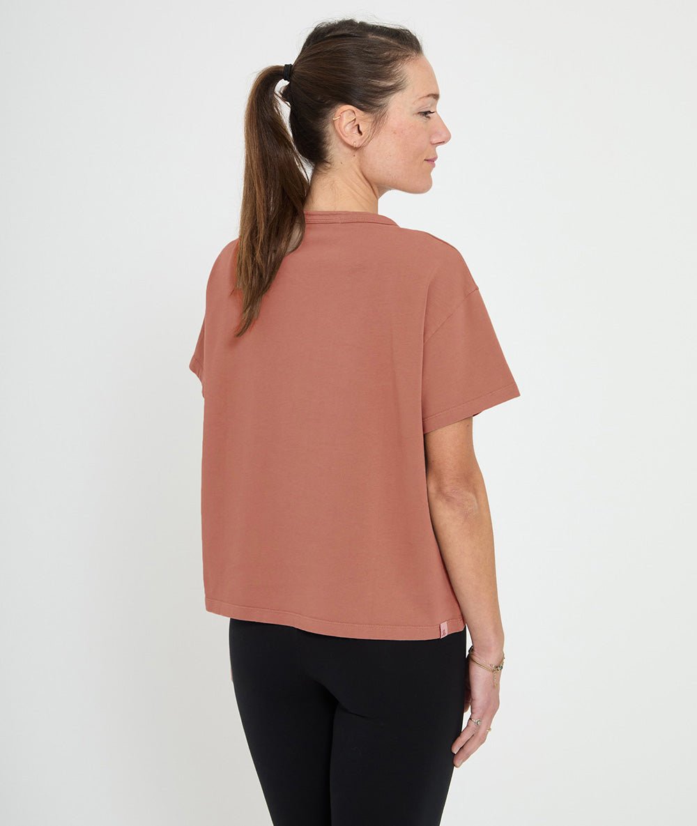 BIOYINYANG - T-shirt en coton - Rose Foncé - Yoga Searcher