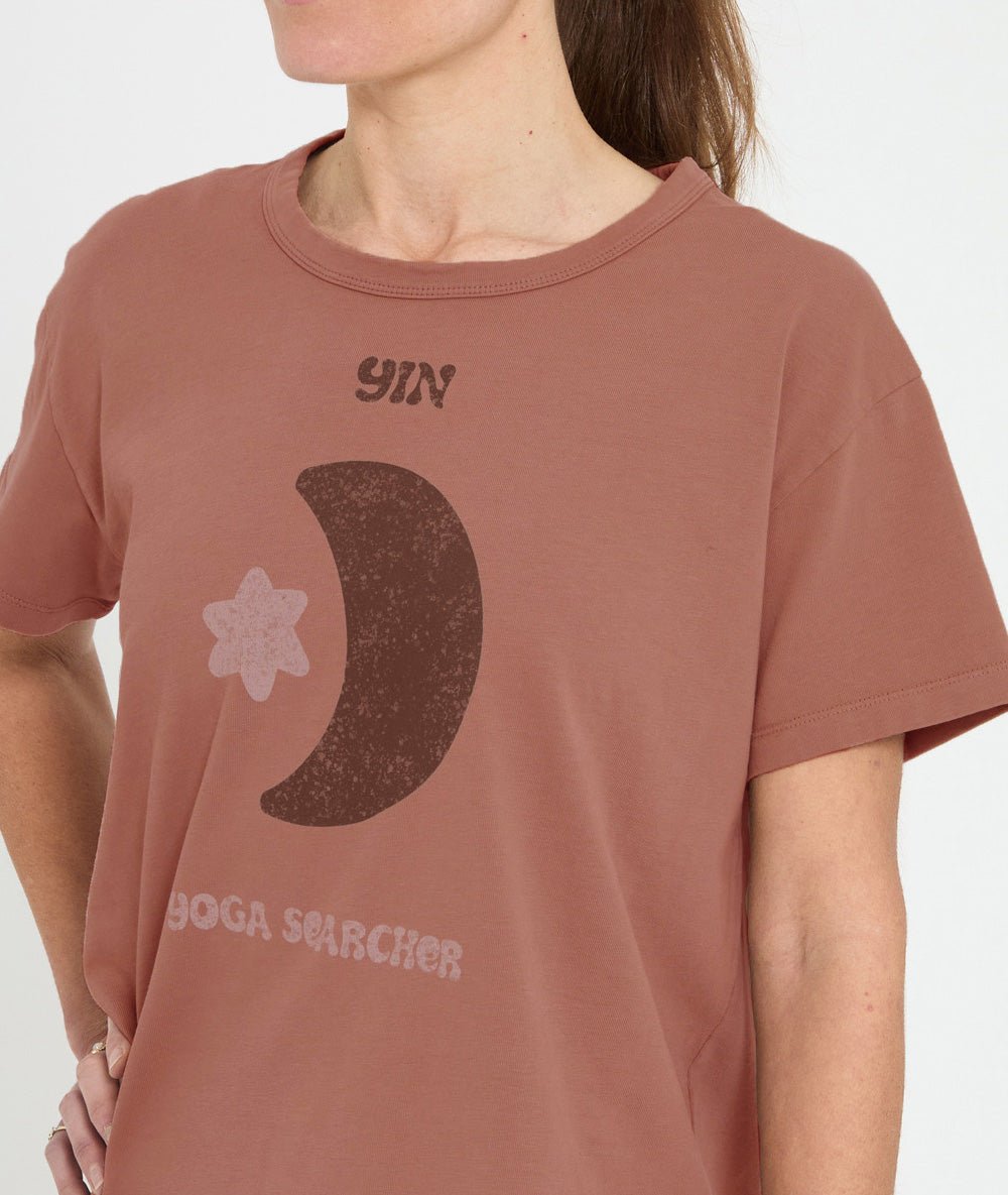 BIOYINYANG - T-shirt en coton - Rose Foncé - Yoga Searcher