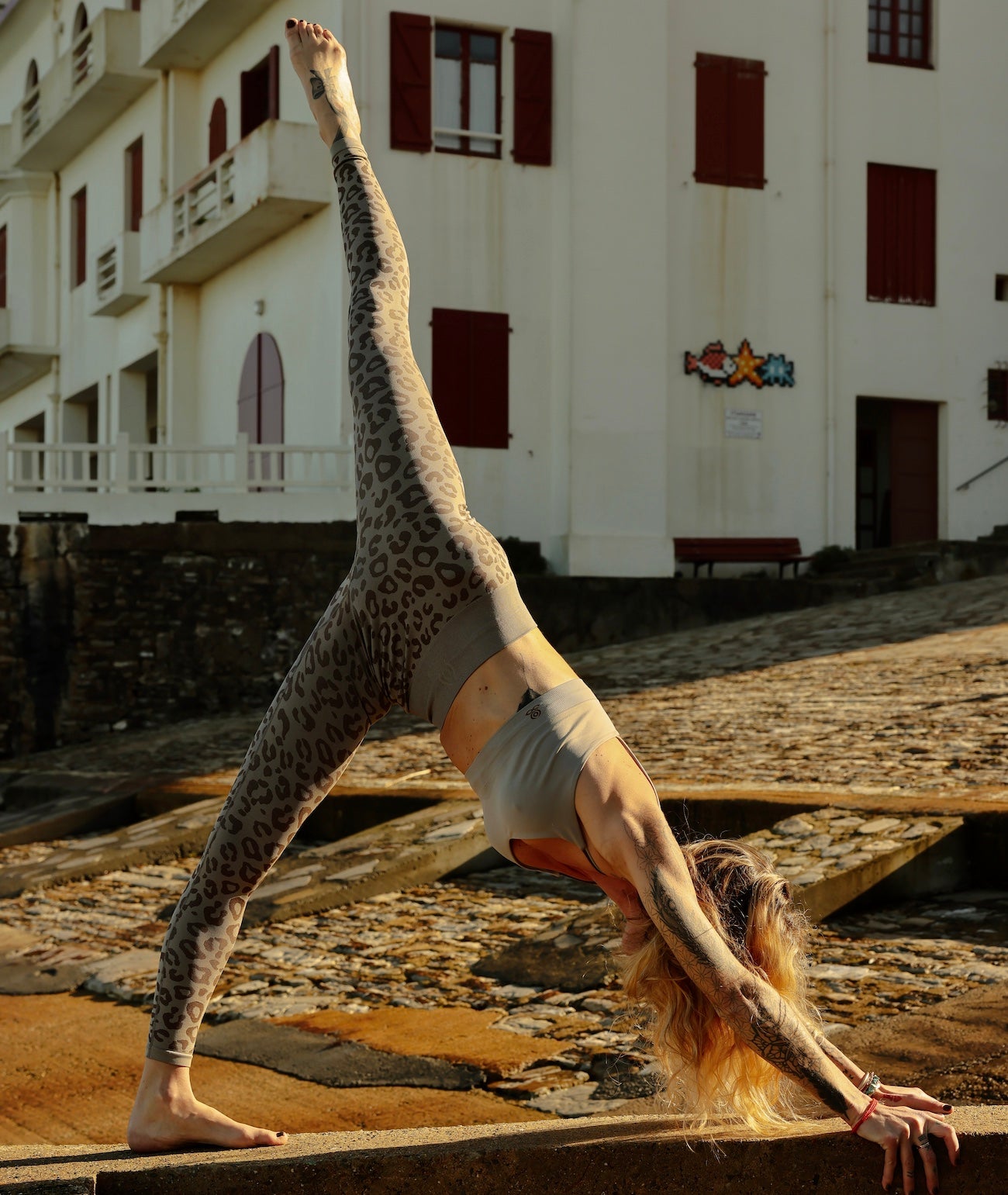 BIDAIA - Legging jacquard léopard