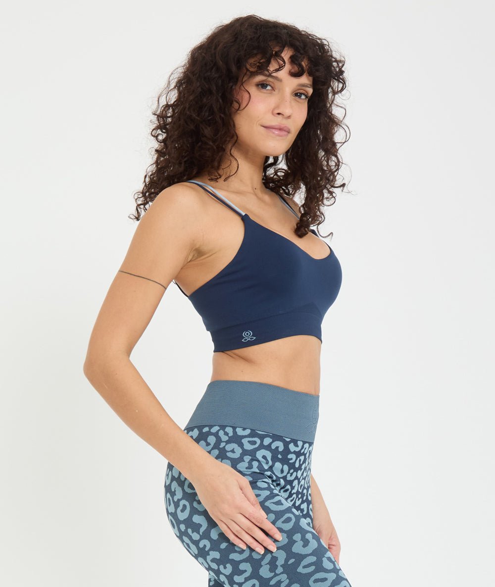 UDUPI - Brassière en matières recyclées - Navy - Yoga Searcher