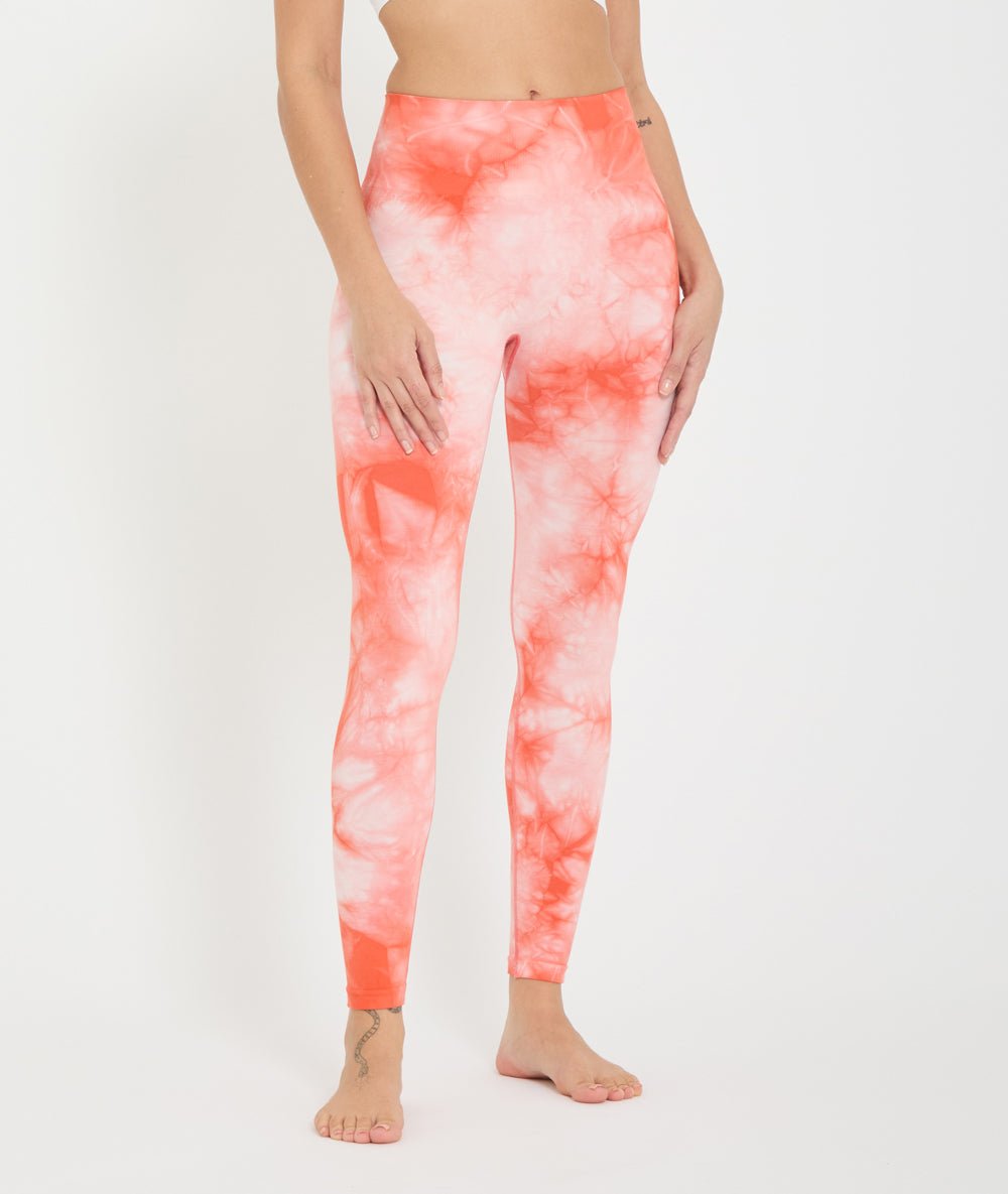 GENJI - Legging tie dye en bambou - Coral - Yoga Searcher