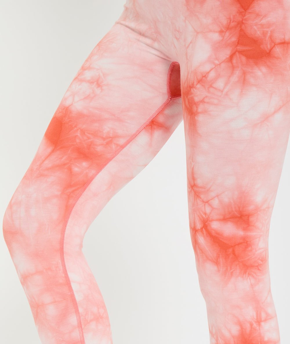 GENJI - Legging tie dye en bambou - Coral - Yoga Searcher